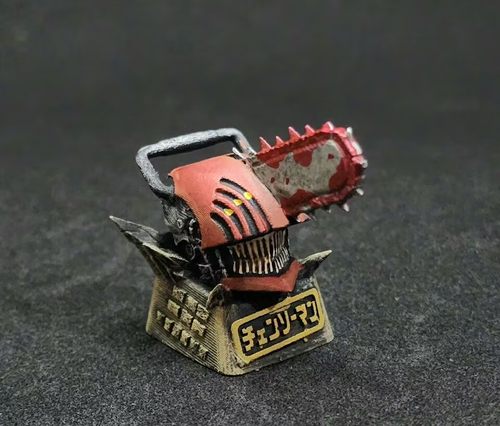 电锯人 枪之恶魔键帽  动漫卡通键帽 客制化 纯手工个性定制创意