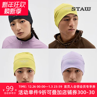 STAW世拓抓绒跑步帽高弹透气防风防寒秋冬保暖加绒户外运动帽子男