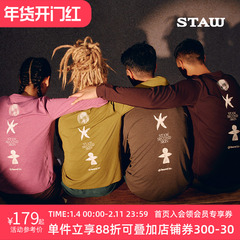 STAW世拓自然之力跑者印花长袖T恤男跑步运动训练马拉松速干衣女T