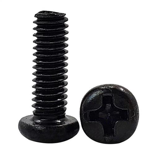 PM十字圆头盘头机牙小螺丝钉M2 M2.5*4X5X6X8X14X6X30 黑1千 M3M4