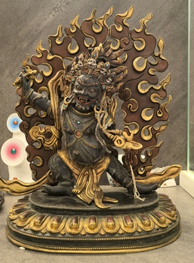 金刚手/金刚护法/金刚手菩萨/多吉/多杰25.5cm尼泊尔手工鎏金佛像