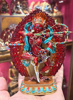 作明佛母/红度母/多吉度母/咕噜咕咧佛母/15cm彩绘藏传佛堂佛像