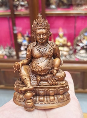 黄财神/财神/赞巴拉/藏巴拉/10cm紫铜佛像摆件随身佛藏传财神供奉