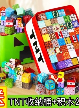 MC我的世界磁力方块TNT周边全套益智积木玩具3D立体男女节日礼物