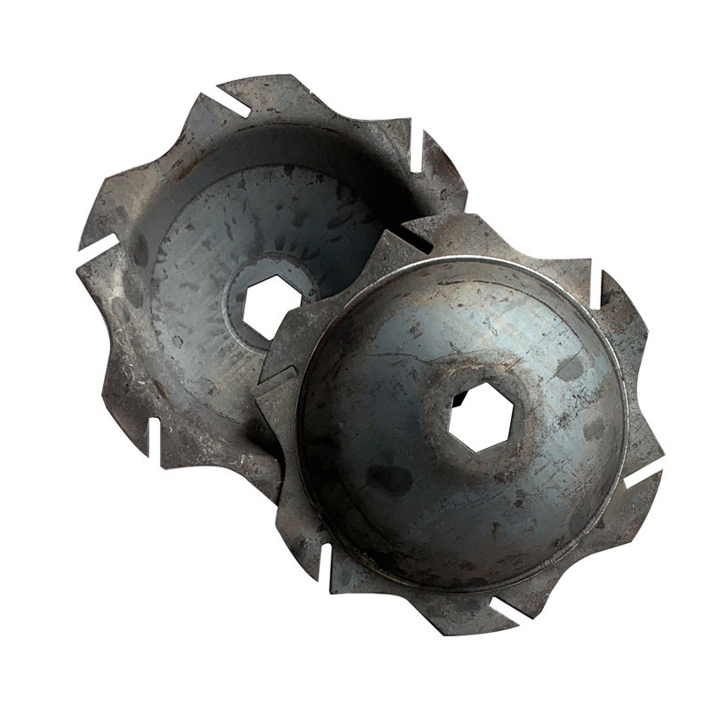 微耕机除草轮配件锰钢刀片防缠草六角星盘割草轮配件量大支持定制