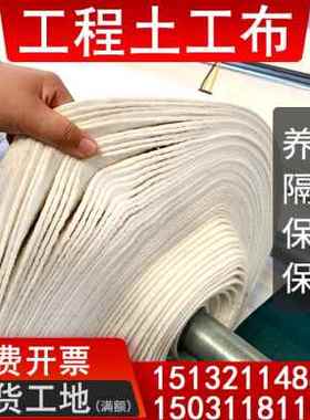 土工布工程布短纤透水白色无纺布保湿水泥养护坡保温反滤层挡土墙