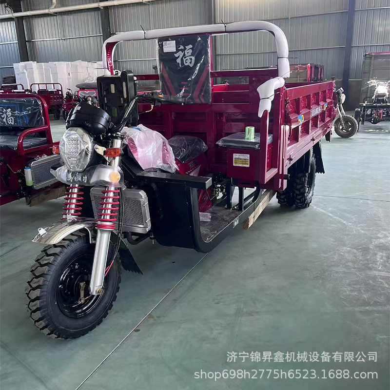 出口三轮汽油摩托车农用载重王三轮摩托车动力自卸翻斗货运燃油车
