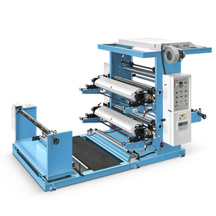 定制二色层叠式柔性凸版印刷机 两色全自动无纺布面料柔版印刷机