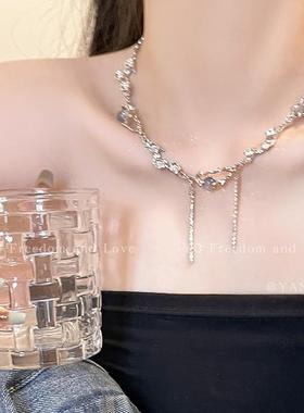 晚礼服高级感甜酷项链配饰女款小众轻奢夸张choker锁骨链2024新款