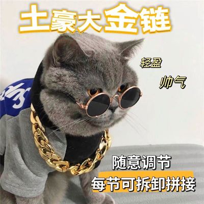 宠物猫咪大金链子狗狗项圈