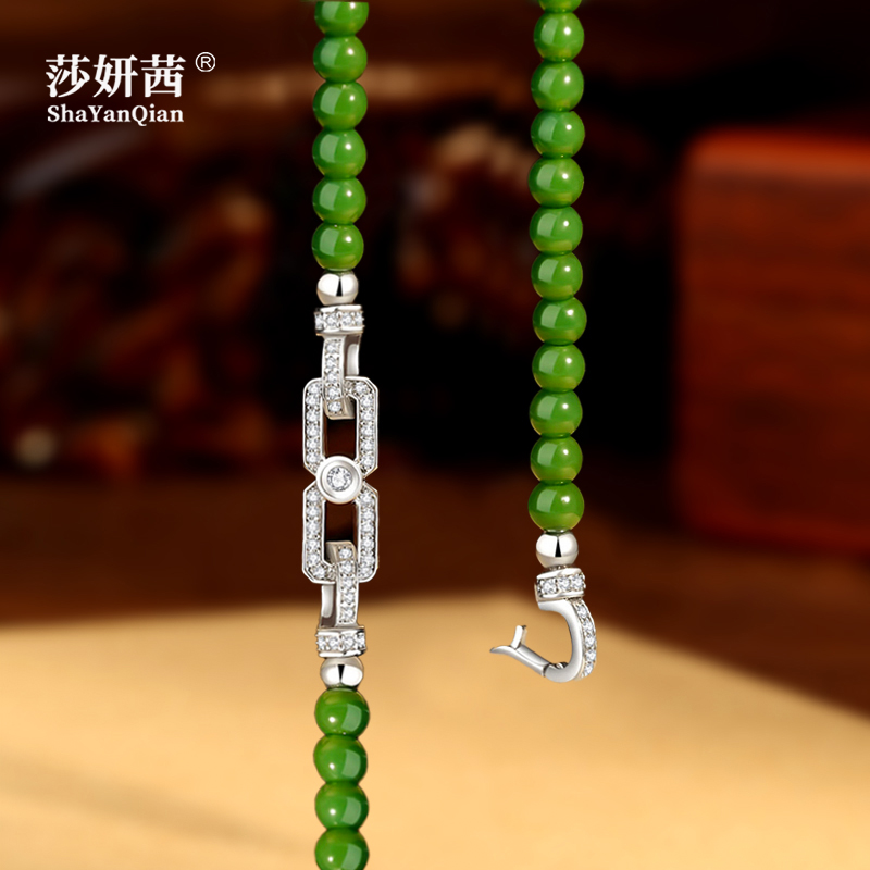 翡翠扣头配件小米珠项手链万能扣