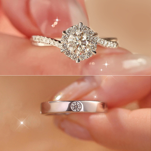 仿真婚戒对戒结婚一对婚礼现场用道具情侣戒指男女假钻戒交换仪式