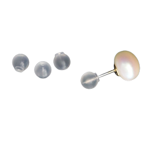 圆球防扎耳堵耳环防掉支撑扣硅胶耳钉后堵头透明固定耳帽扣子配件