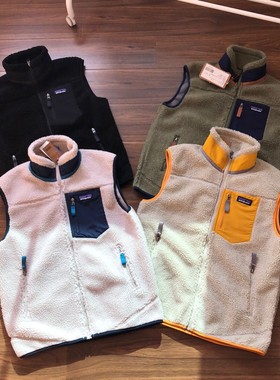 pata巴塔潮牌潮流背心马甲男宽松大码保暖羊羔绒外套秋冬ins百搭