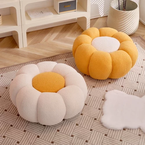 羊羔绒南瓜造型沙发脚凳沙发矮凳