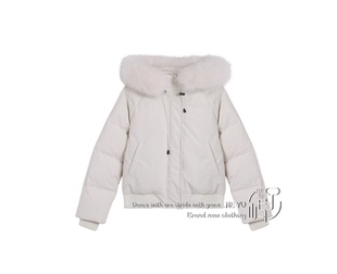 新款 羽绒服2025冬季 韩系外套 大毛领短款 孑屿JIEYU