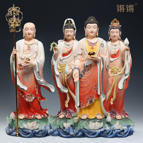 锵锵陶瓷高档彩绘西方三圣像