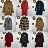 vintage古着日制羊毛大衣秋冬复古学院风牛角扣男女款 大衣外套695