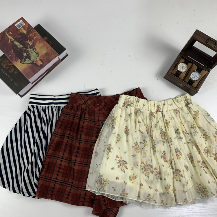 vintage日制古着蛋糕裙古早风少女夏款半身裙可爱甜美超短裙-129
