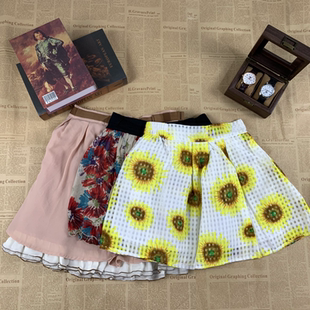 vintage日制古着蛋糕裙古早风少女夏款 110 半身裙千禧辣妹超短裙