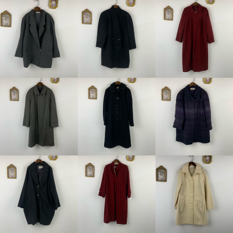 vintage古着欧美羊毛大衣复古慵懒街拍秋冬阔版男女款大衣外套703,女装/女士精品,毛呢外套,淘宝优惠券,粉丝福利购,淘宝优惠卷