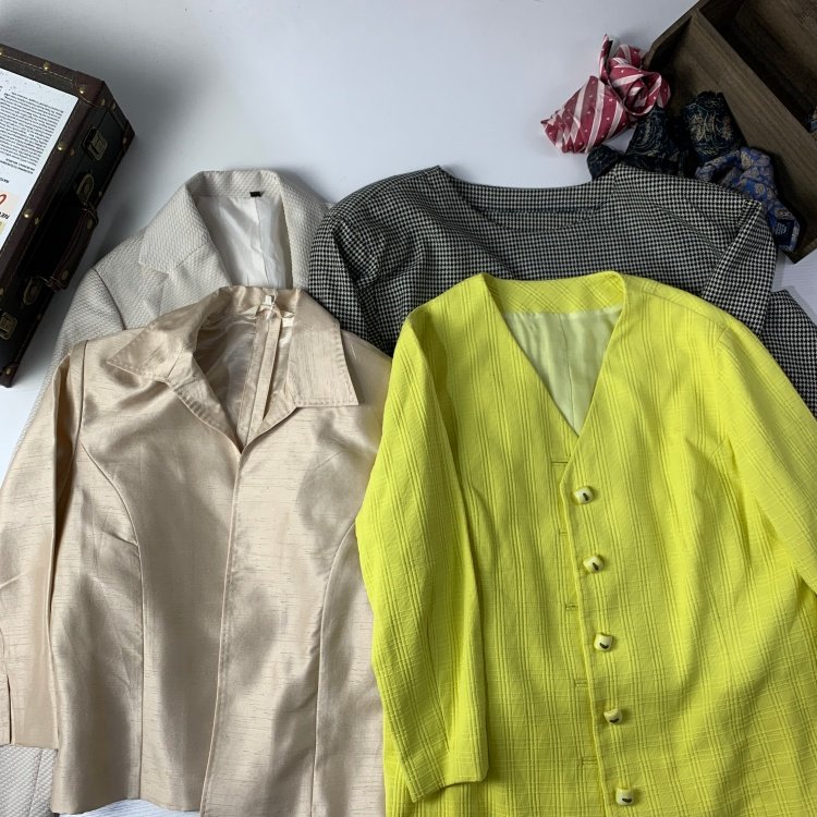 vintage古着日制女士套装西昭和港风复古女西服套装瑕疵772,女装/女士精品,时尚套装,淘宝优惠券,粉丝福利购,淘宝优惠卷