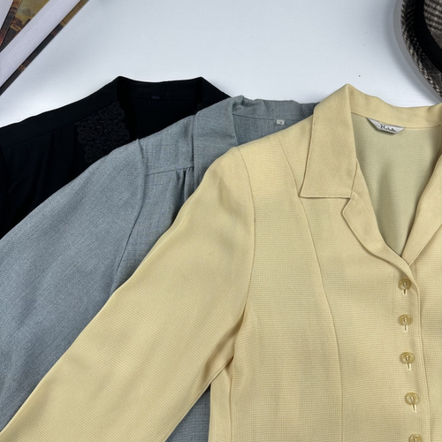 vintage古着日制女西女士西装昭和港风复古文艺纯色西服-229