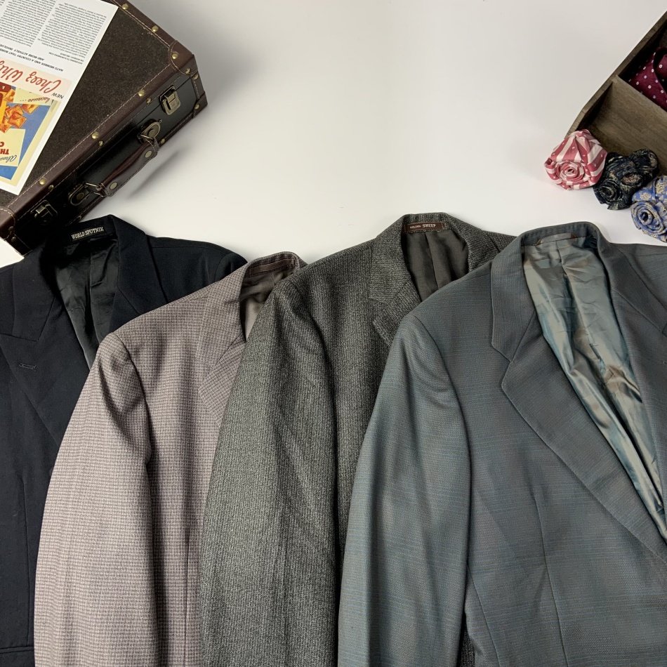 vintage古着日制男女阔版西装港风日系条纹绅士西服微瑕特价-165,男装,西服,淘宝优惠券,粉丝福利购,淘宝优惠卷