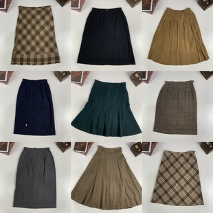 vintage古着日制秋冬毛半裙港风复古文艺百搭瑕疵款 837 半身裙