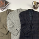 vintage古着日制粗花呢格纹绅士百搭街头慵懒秋冬款 男女西装 364