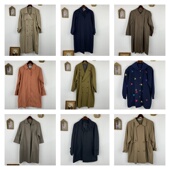 vintage古着日制女士长款 港风廓形落肩日杂风衣女长袖 风衣外套336