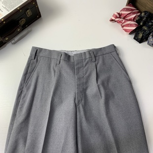 长裤 百搭职业男友风直筒西裤 726 商务英伦正装 vintage古着日制男士