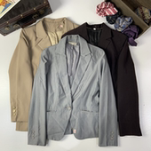 vintage古着日制女西女士西装 昭和港风复古文艺简约西服瑕疵款 450