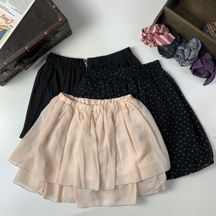 vintage日制古着蛋糕裙古早风少女夏款半身裙甜美软妹优雅短裙422