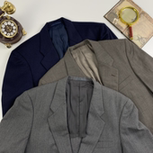 单排扣职业通勤西服 vintage古着日制纯色春夏款 西装