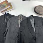 166 日系复古双排扣西服外套微瑕特价 vintage古着日制男女阔版 西装