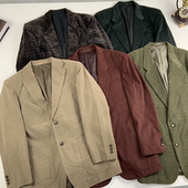 外套雅痞复古西服 vintage日制古着休闲灯芯绒西装 棉布绒阔版