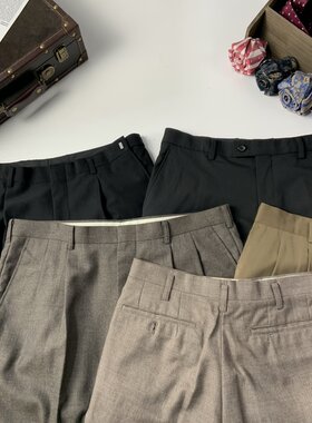 vintage古着日制男士商务英伦正装百搭职业直筒西裤长裤-175(2)