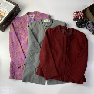 昭和港风复80年代孤品古百搭西服674 vintage古着日制女西女士西装