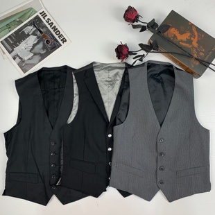 vintage古着日制西装 663 马甲羊毛背心复古马甲英伦街拍文艺马甲