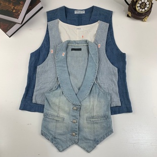 vintage日制古着西装 马甲英伦复古街拍时髦休闲学院风背心马甲811