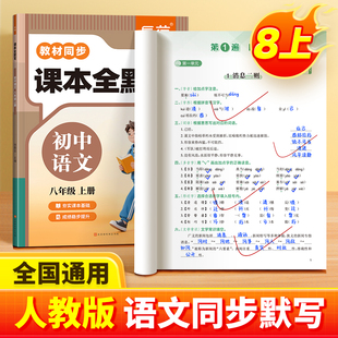 【易蓓】两本装八年级上册课本全默写+背