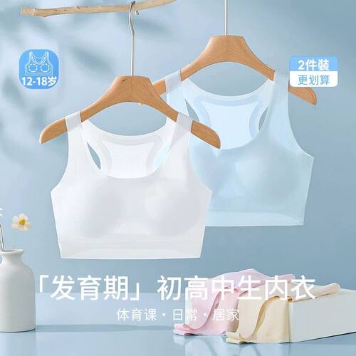 少女内衣学生初中女童小背心发育期小学生儿童文胸12岁女孩大童13