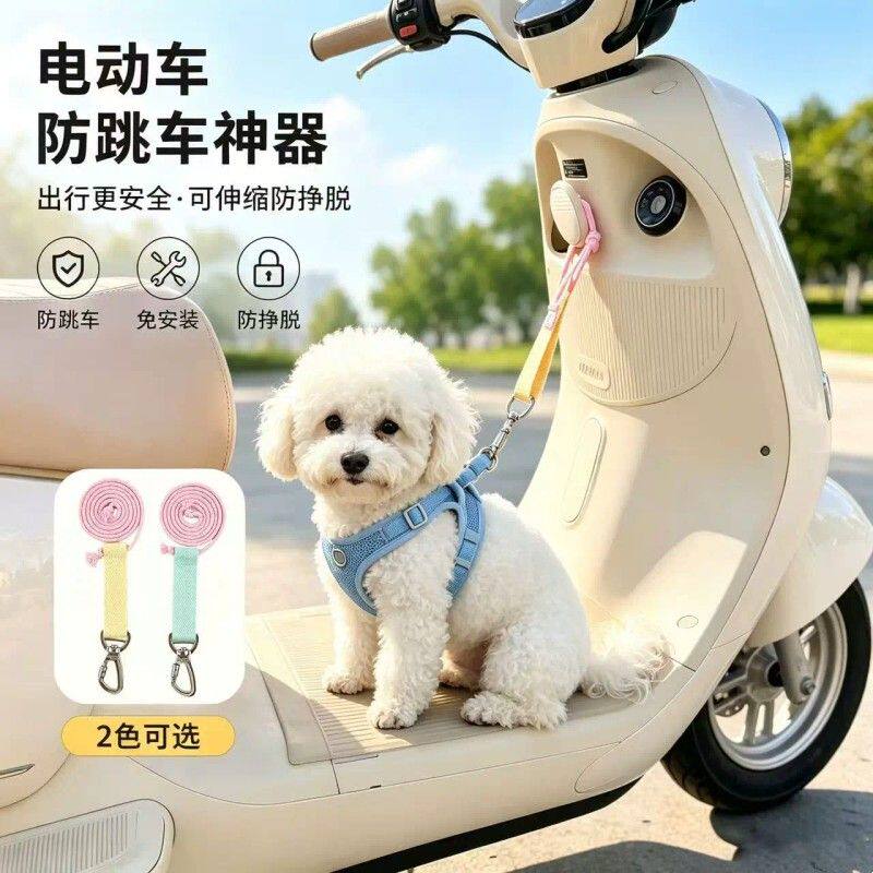 宠物防跳车安全绳电动车出行固定防止突然跳车牢固卡扣可调节长度