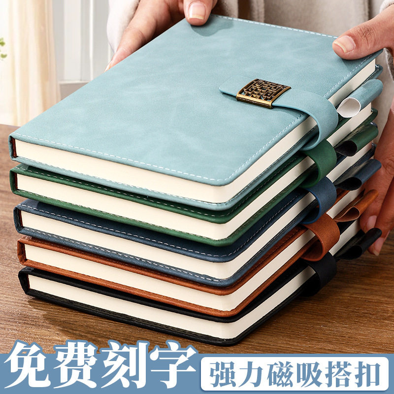 笔记本本子超厚商务定做a5复古2026年新款简约大学生日记本加厚记事本办公软皮工作会议记录本定制可印logo