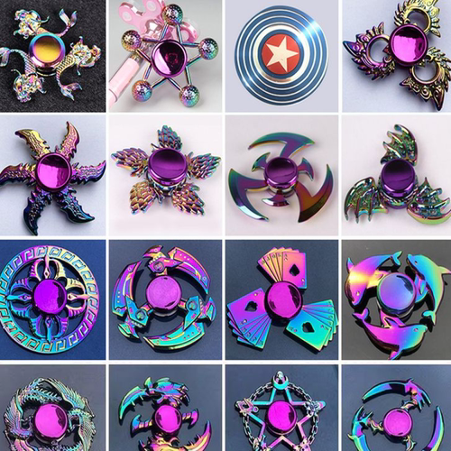 金属炫彩指尖陀螺旋转减压神器