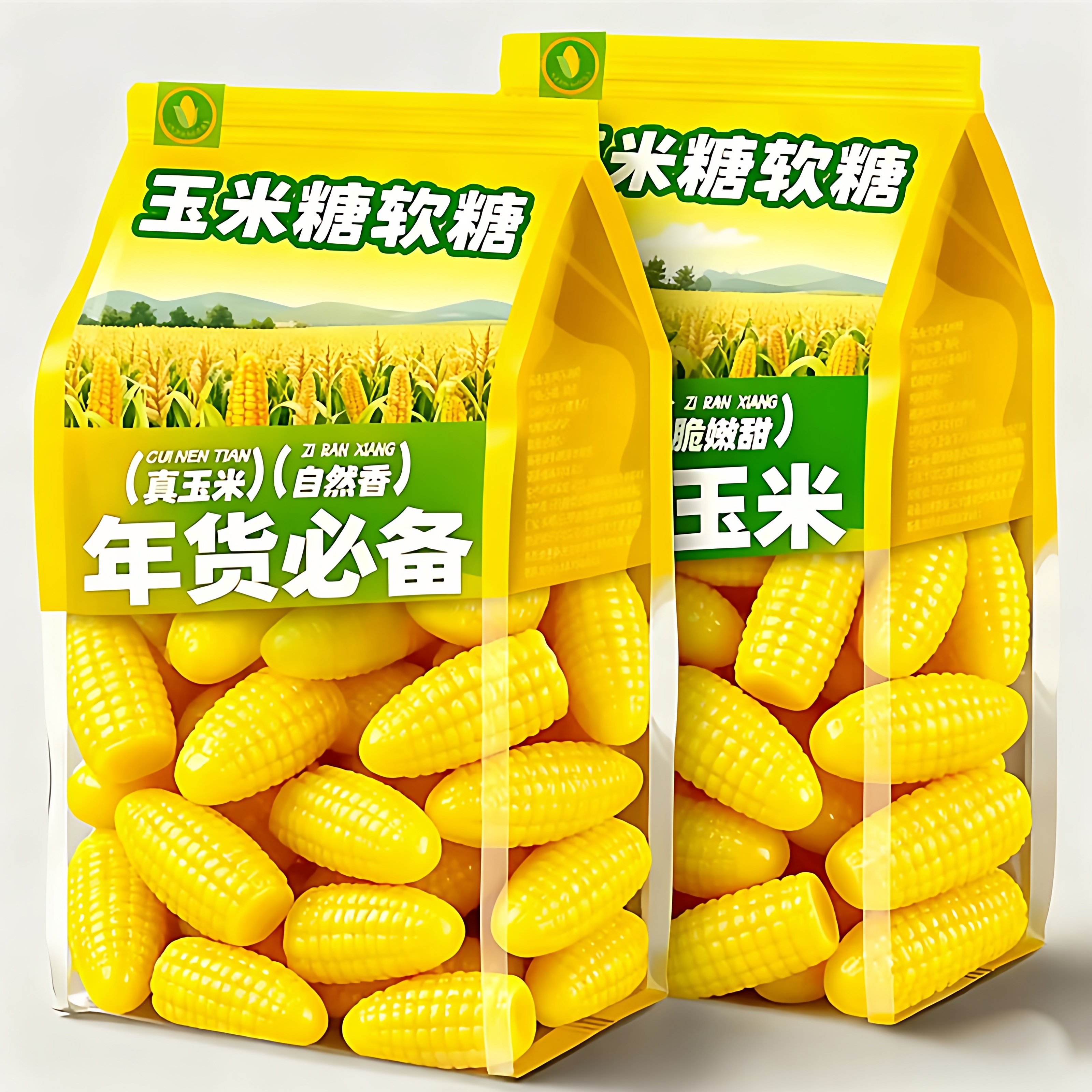 正宗玉米软糖老式QQ软糖喜糖年货8090后童年怀旧休闲小零食旗舰店