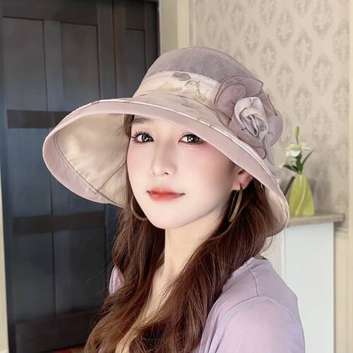 周周服配帽业夏季中老年薄款透气轻薄大檐防晒帽渔夫遮阳帽太阳帽