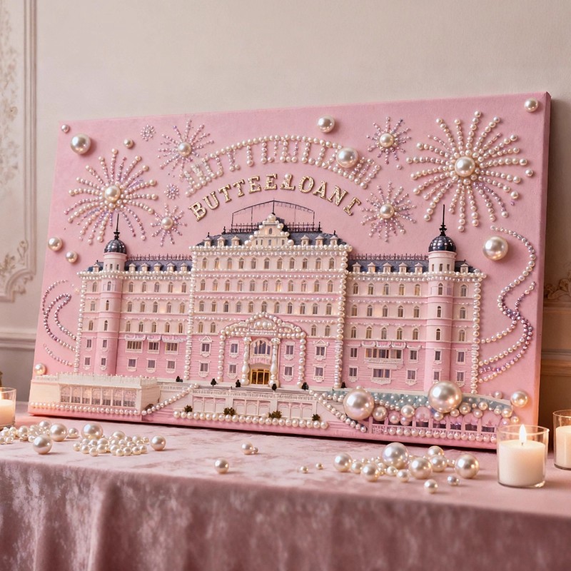 烟花城堡珍珠画diy手工材料包