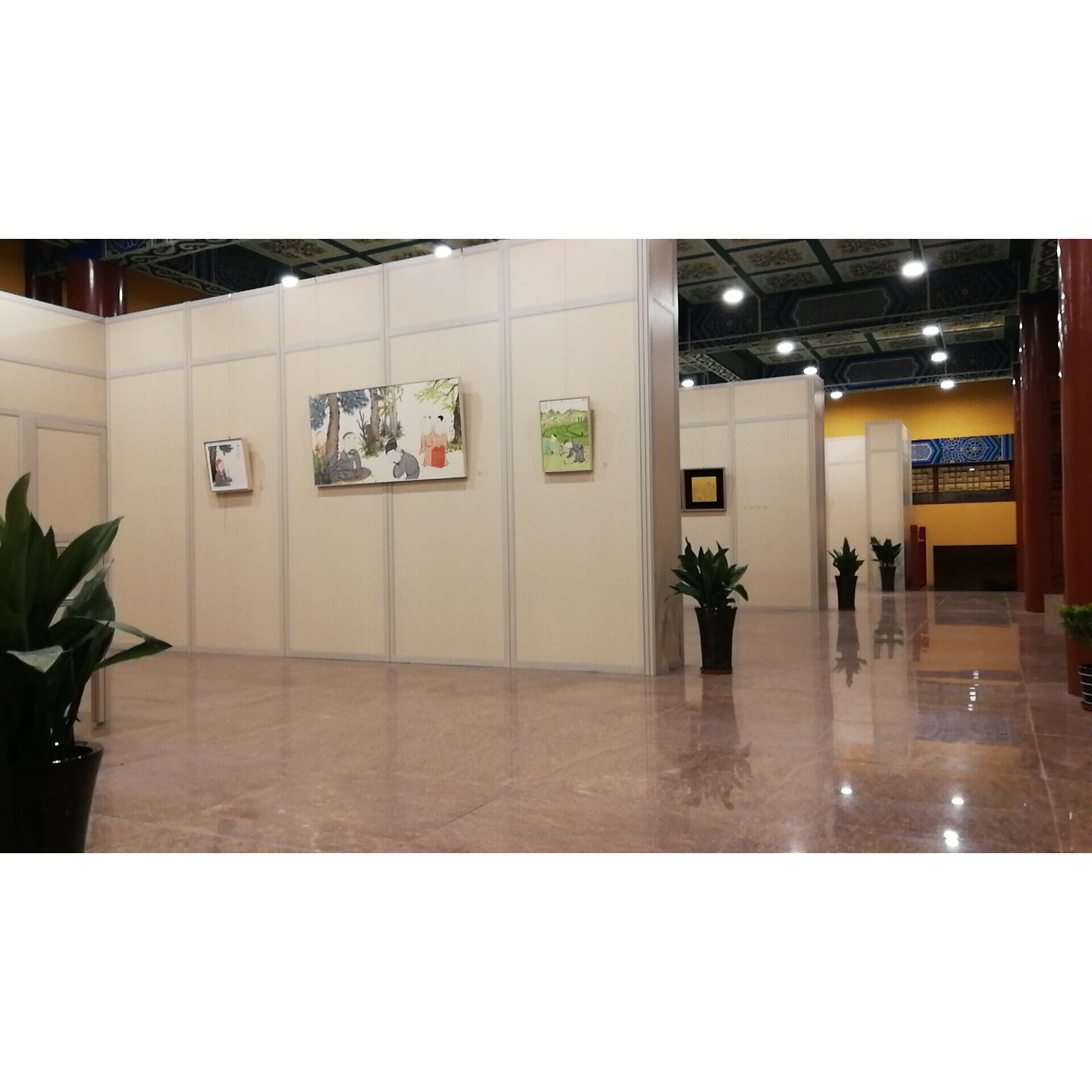 方柱背景墙隔断屏风围墙展示易拆装卡8豪米板展架无篷挂画3米高图片